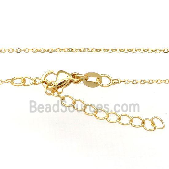 copper necklace chain, unfaded, gold plated