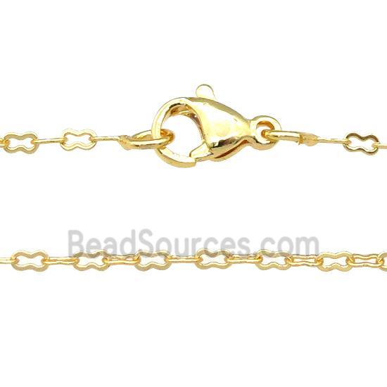 copper necklace chain, unfaded, gold plated