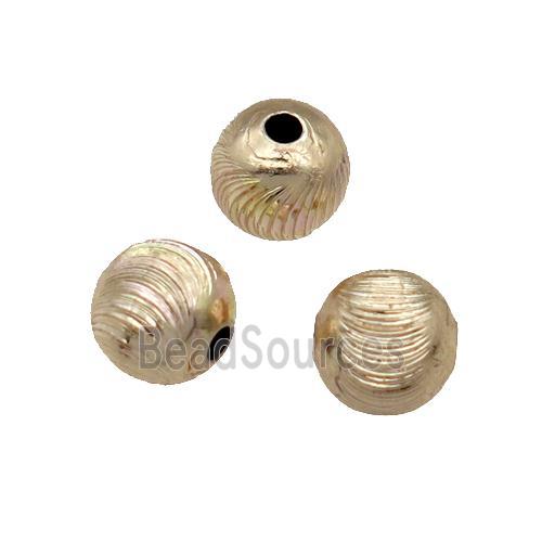 copper round beads, 14K gold plated