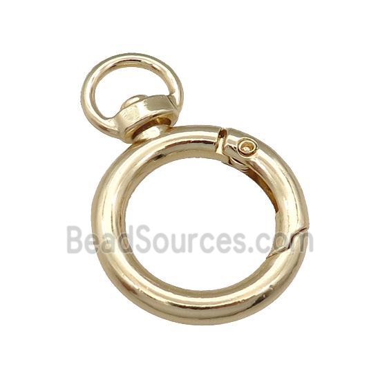 Alloy Carabiner Clasp, gold plated