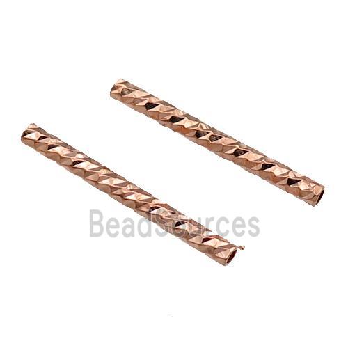 Copper Tube Beads Rose Gold