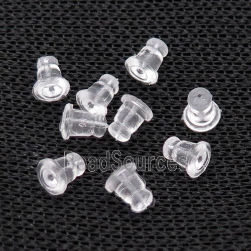 White Silicone Earring Back Stopper Ear Nuts Soft