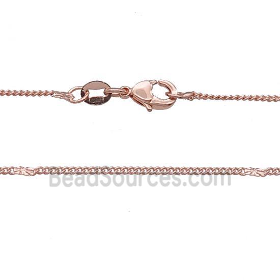 Copper Necklace Chain Unfaded Rose Gold