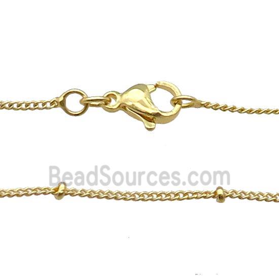 Copper Necklace Satellite Chain Unfaded Gold Plated