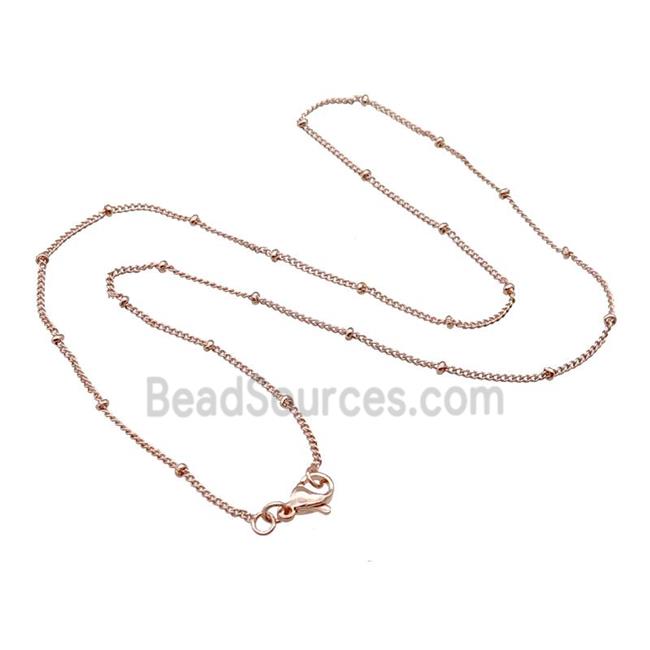 Copper Necklace Chain Unfaded Rose Gold