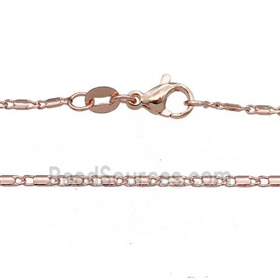 Copper Necklace Chain Unfaded Rose Gold