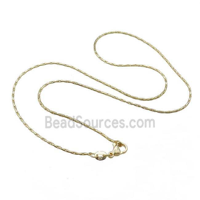 Copper Necklace Chain Unfaded Gold Plated