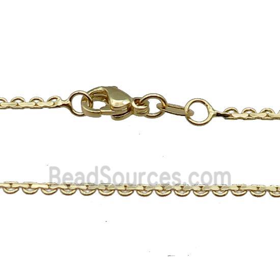 Copper Necklace Chain Unfaded Gold Plated