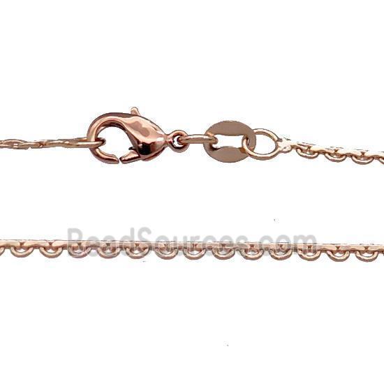 Copper Necklace Chain Unfaded Rose Gold