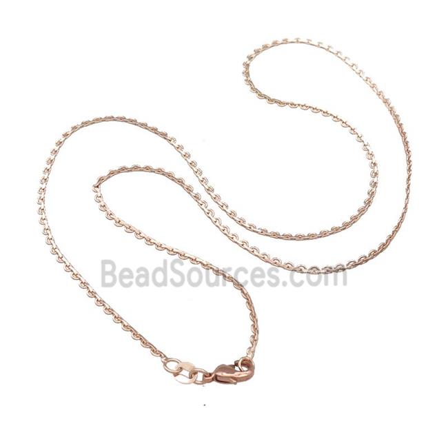 Copper Necklace Chain Unfaded Rose Gold