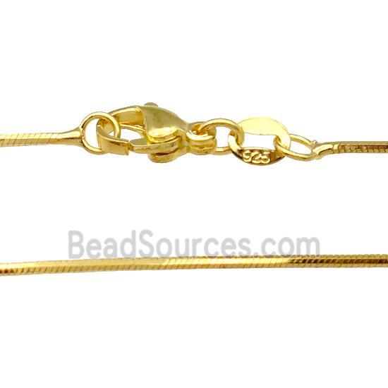 Copper Necklace FlatSnake Chain Unfaded Gold Plated