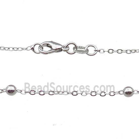 Copper Necklace Satellite Chain Unfaded Platinum Plated