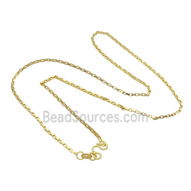 Copper Necklace Chain Unfaded Gold Plated