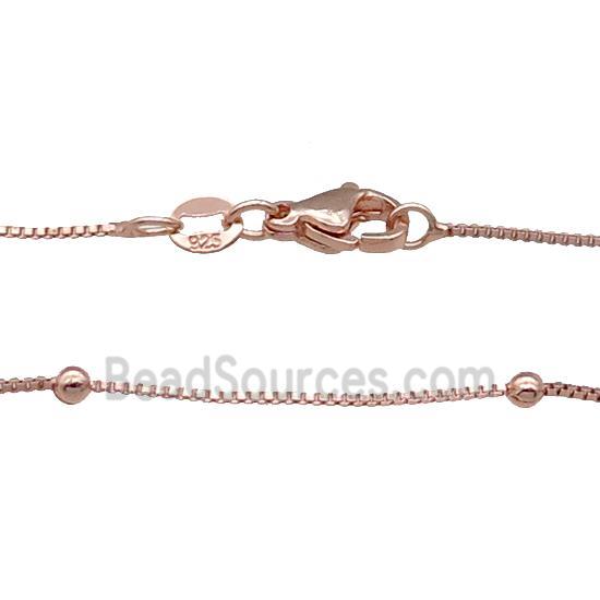 Copper Necklace Box Satellite Chain Unfaded Rose Gold