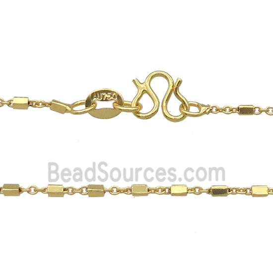 Copper Necklace Chain Unfaded Gold Plated