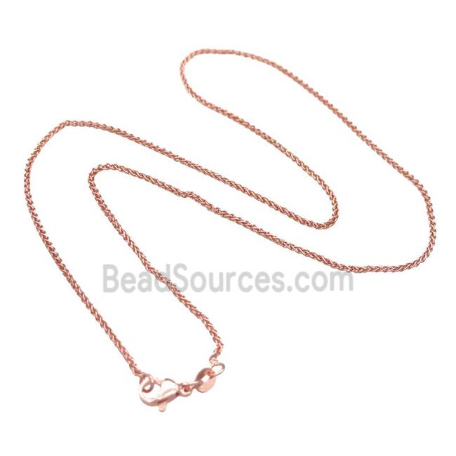 Copper Necklace Chain Unfaded Rose Gold