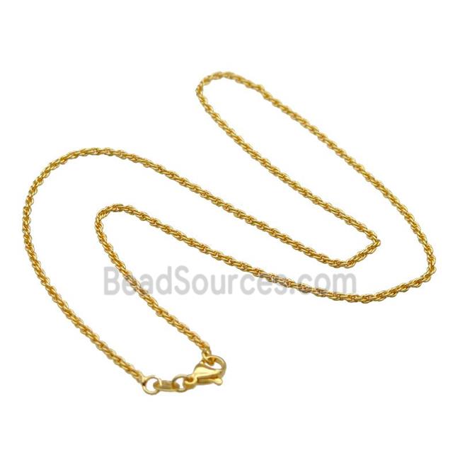 Copper Necklace Chain Unfaded Gold Plated