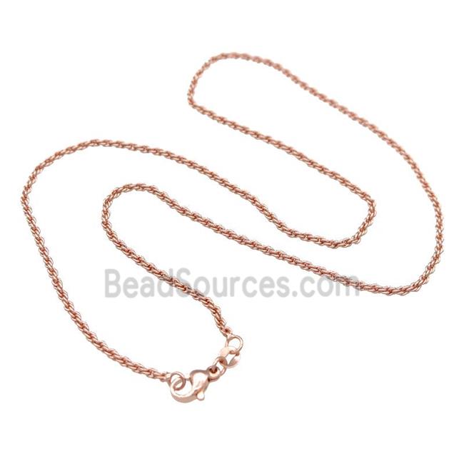 Copper Necklace Chain Unfaded Rose Gold