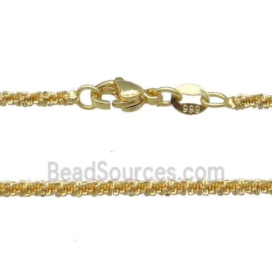 Copper Necklace Chain Unfaded Gold Plated