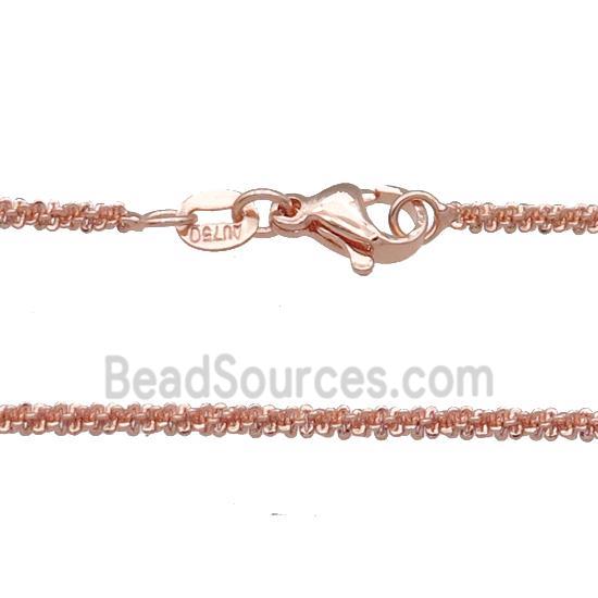 Copper Necklace Chain Unfaded Rose Gold