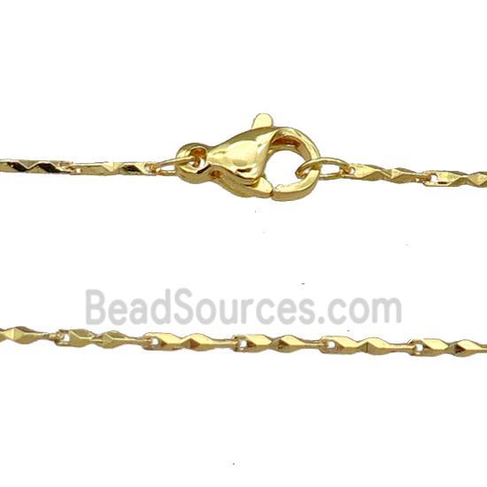 Copper Necklace Chain Unfaded Gold Plated