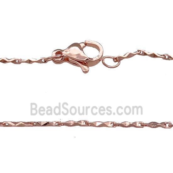 Copper Necklace Chain Unfaded Rose Gold