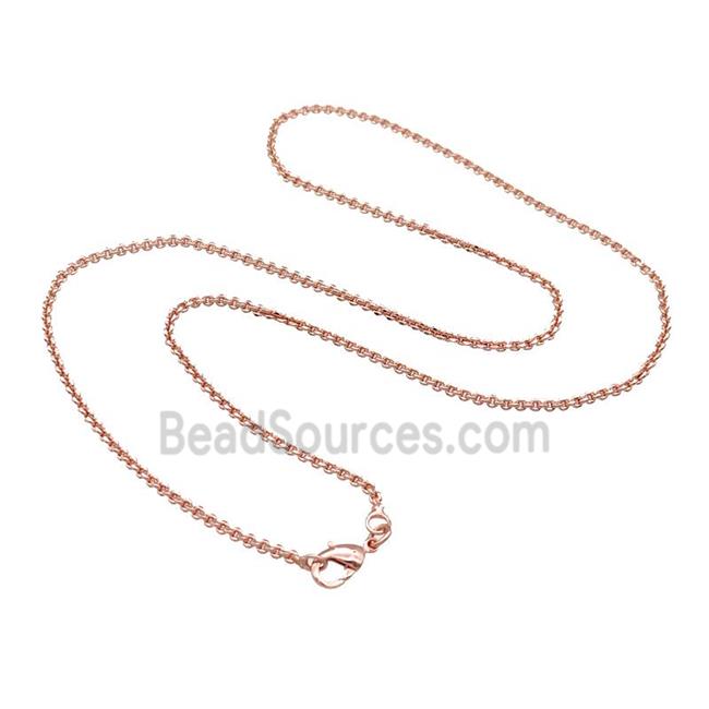 Copper Necklace Chain Unfaded Rose Gold