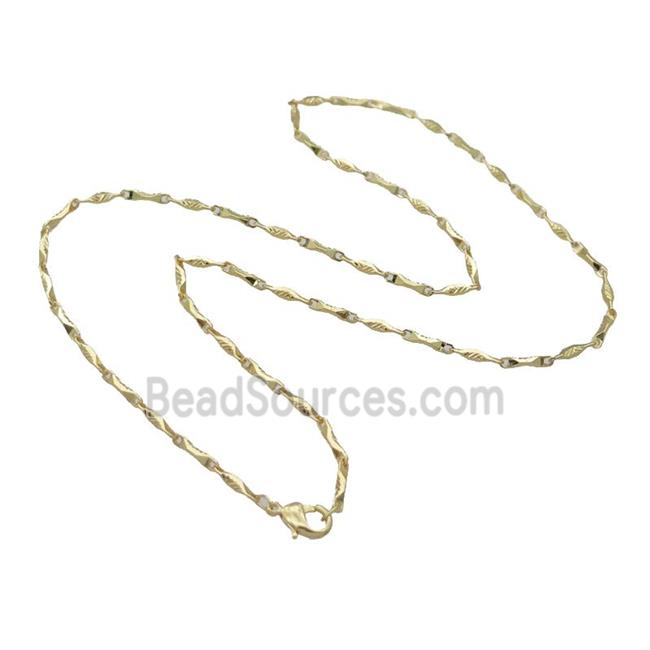 Copper Necklace Chain Unfaded Gold Plated