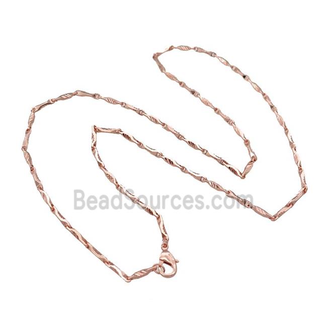 Copper Necklace Chain Unfaded Rose Gold