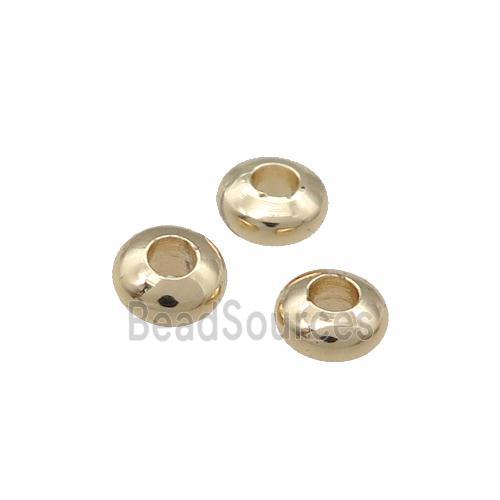 Copper Rondelle Spacer Beads Unfaded Light Gold Plated