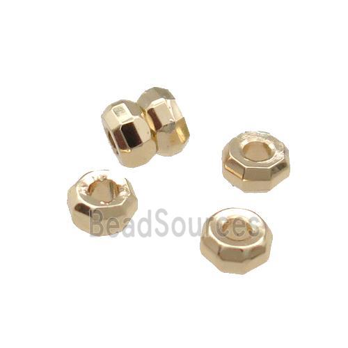 Copper Rondelle Spacer Beads Unfaded Light Gold Plated