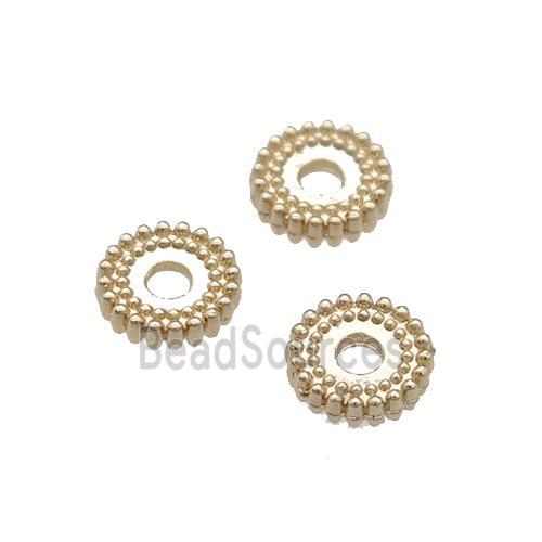 Copper Spacer Beads Unfaded Light Gold Plated