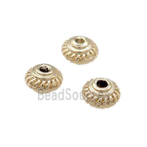 Copper Rondelle Spacer Beads Unfaded Light Gold Plated