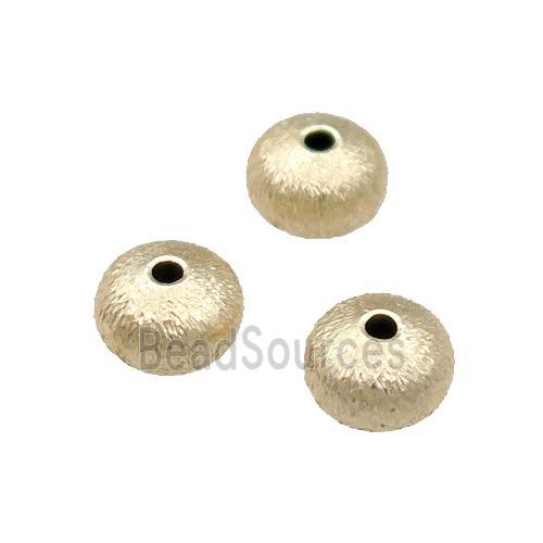 Brushed Copper Rondelle Spacer Beads Unfaded Light Gold Plated