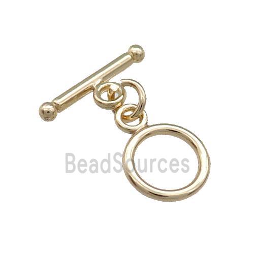 Copper Toggle Clasp Unfaded Light Gold Plated