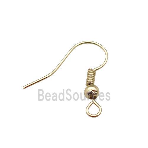 Copper Earring Accessories Hook Unfaded Light Gold Plated