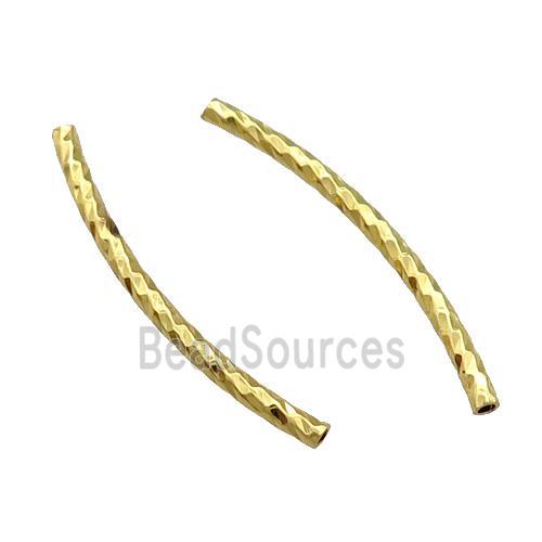 Copper Tube Beads Bend Gold Plated