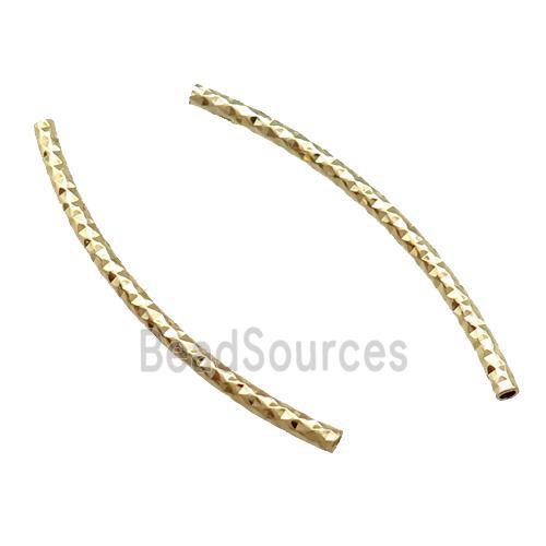 Copper Tube Beads Bend Gold Plated