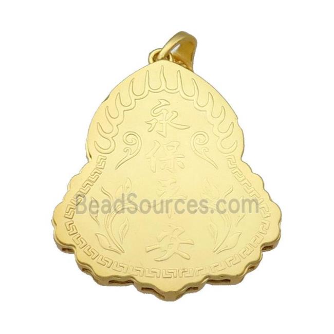 Copper Buddha Pendant Unfaded Duck Gold