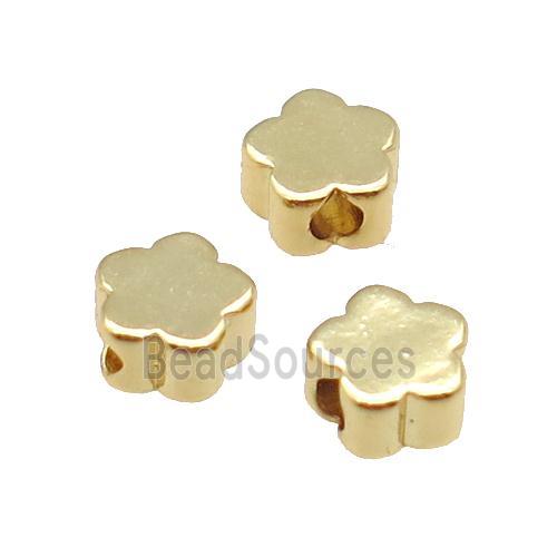 Copper Flower Beads Unfade 18K Gold Plated