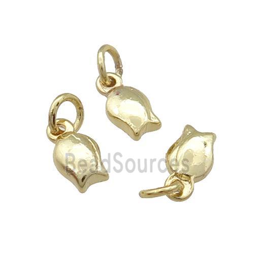 Copper Tulip Flower Pendant Unfade 18K Gold Plated