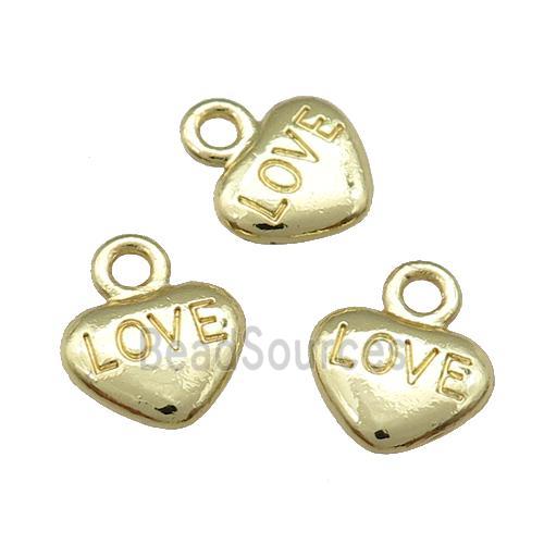 Alloy Heart Pendant Unfade LOVE 18K Gold Plated