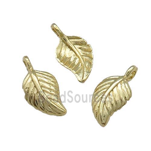 Alloy Leaf Pendant Unfade 18K Gold Plated