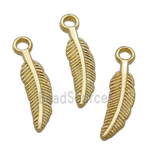 Alloy Leaf Pendant Unfade 18K Gold Plated