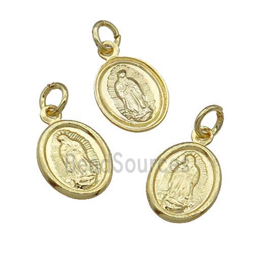 Copper Jesus Pendant Unfade 18K Gold Plated