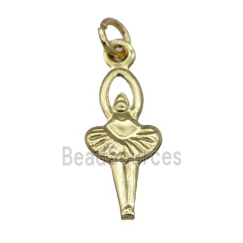 Copper Girls Dancer Pendant Unfade 18K Gold Plated