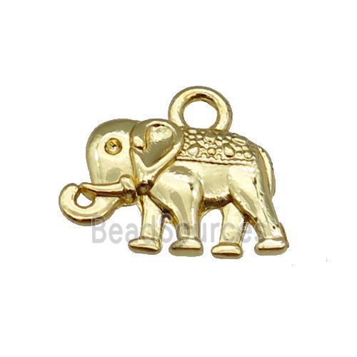 Alloy Elephant Pendant Unfade 18K Gold Plated