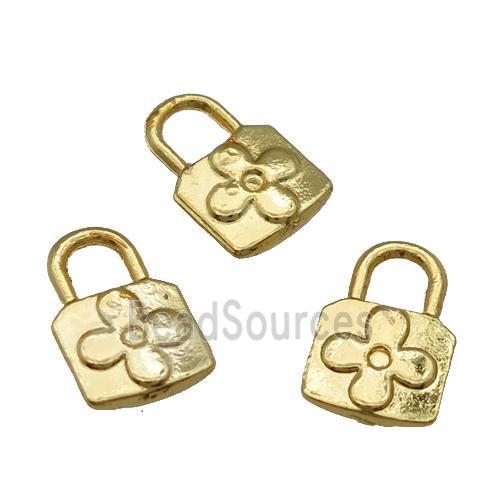 Alloy Lock Pendant Unfade 18K Gold Plated