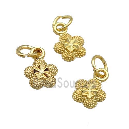 Alloy Flower Pendant Unfade 18K Gold Plated