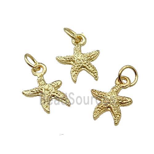 Alloy Starfish Pendant Unfade 18K Gold Plated